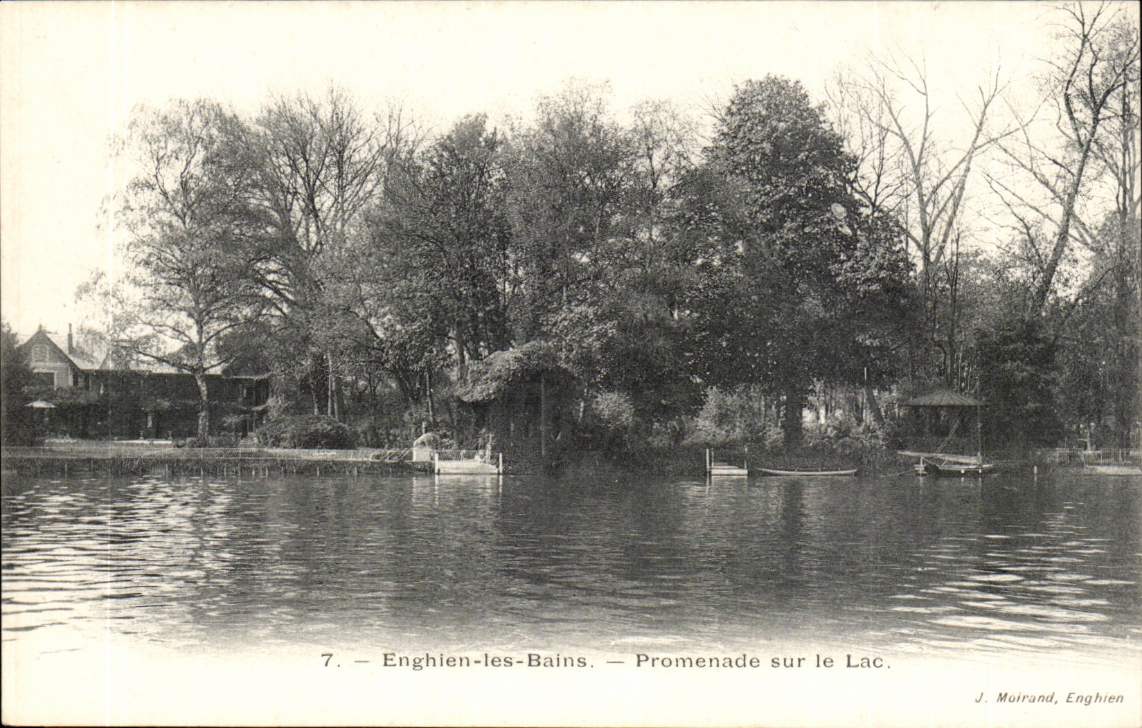 Valley D' Oise- Enghien-the-Baths Walk on the Lake - CPA