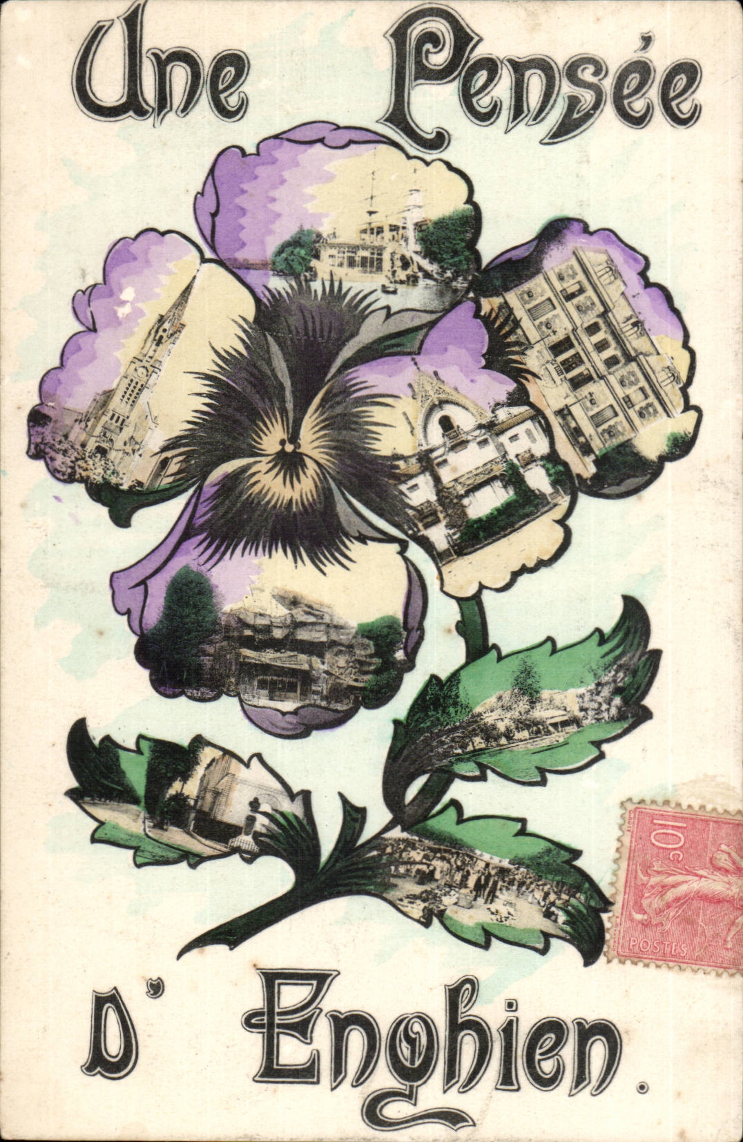 Valley D' Oise- Enghien-the-Baths a Thought Of Enghien-flower - CPA