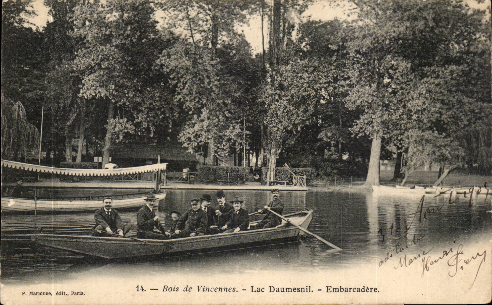 Paris (12) Bois de Vincennes-Lac Daumesnil- Embarcadere-bateau-CPA