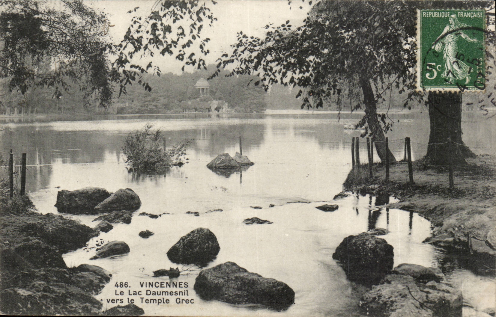 Vincennes-Bois de Vincennes-Lac Daumesnil vers le Temple Grec-GreekTemple -Greece--CPA