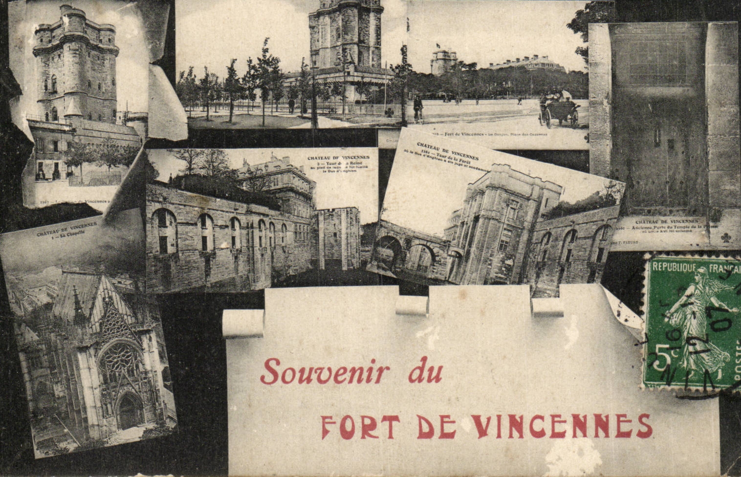 Vincennes- Souvenir of Fort of Vincennes-CPA