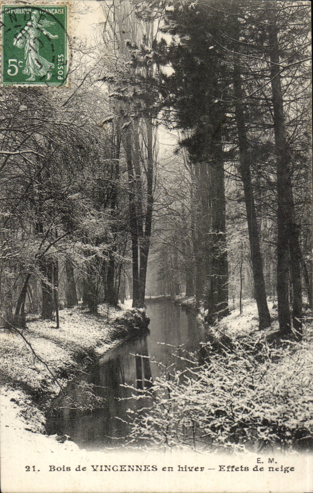 Paris (12) Bois de Vincennes- en hiver- Effets de neige -CPA