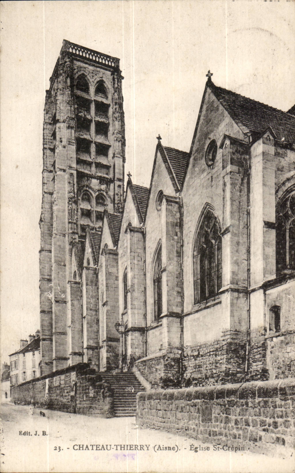 Thierry castle - Church St Crepin - CPA