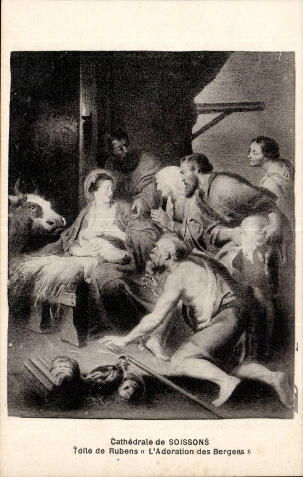 Soissons - Fabric of Reubens - Worship of Bergens - Cow - CPA