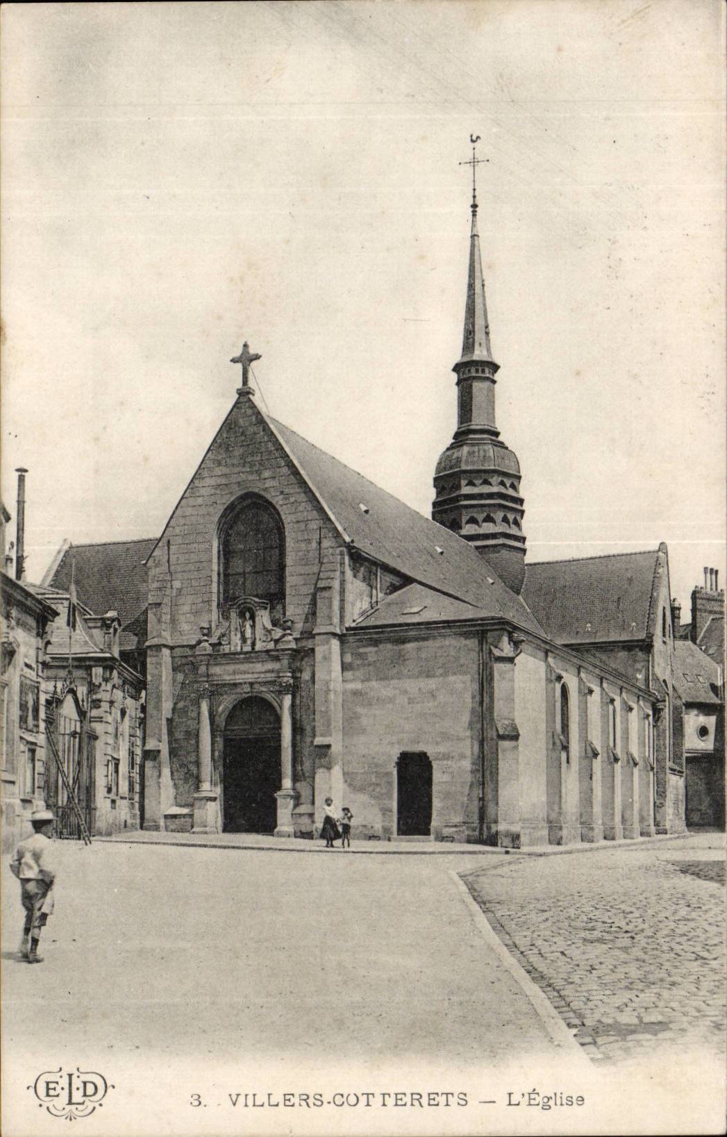 Villers Cotterets - the Church - CPA