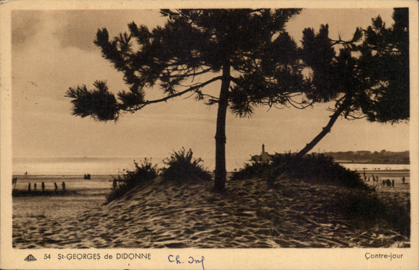 St Georges de Didonne CPA Against day