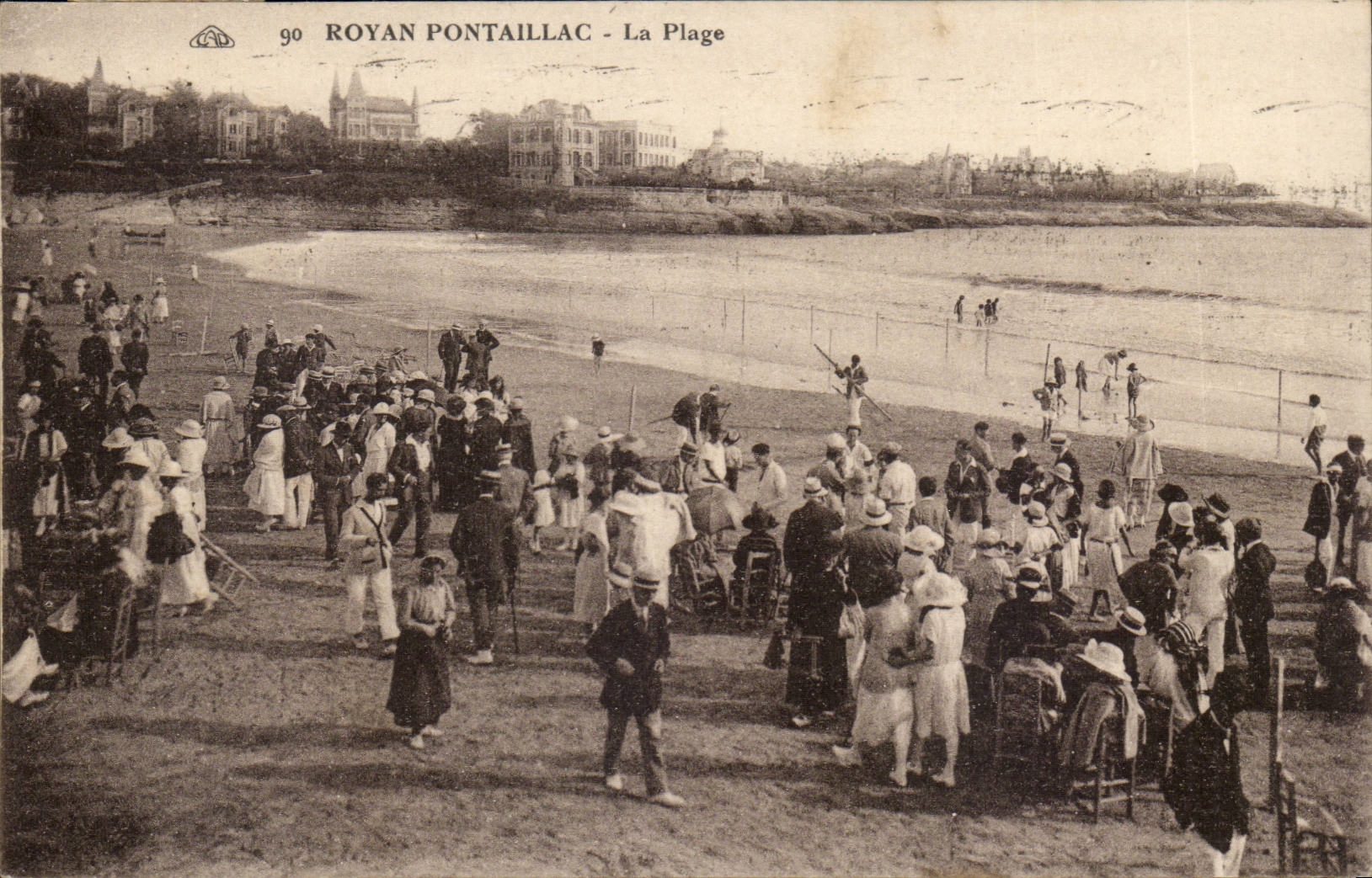 Royan Pontaillac CPA der Strand