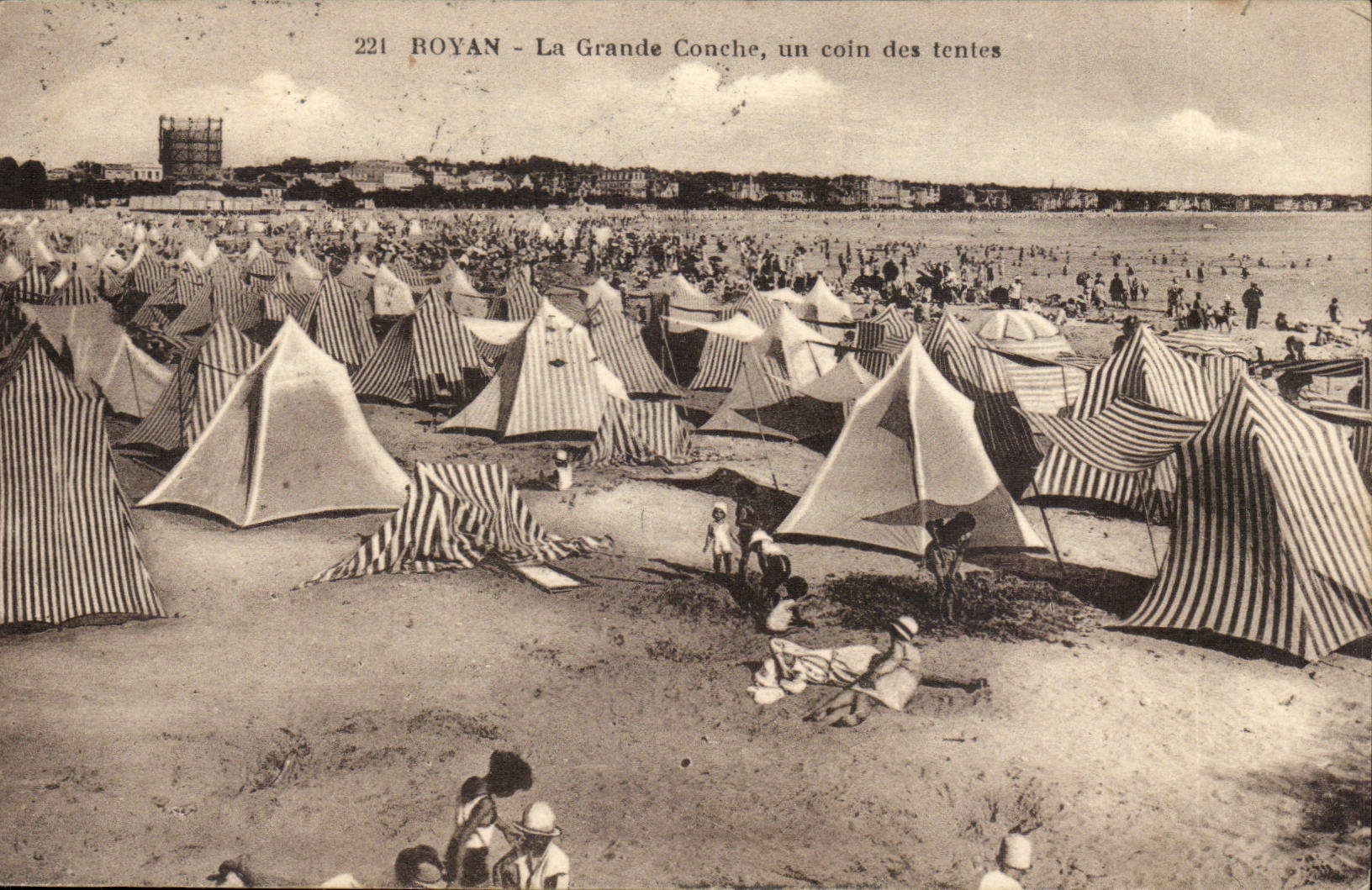 Royan CPA gross das Tritonshorn eine Ecke der Zelte