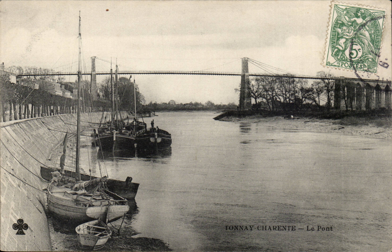 Tonnay Charente CPA die Brucke (bataeux)