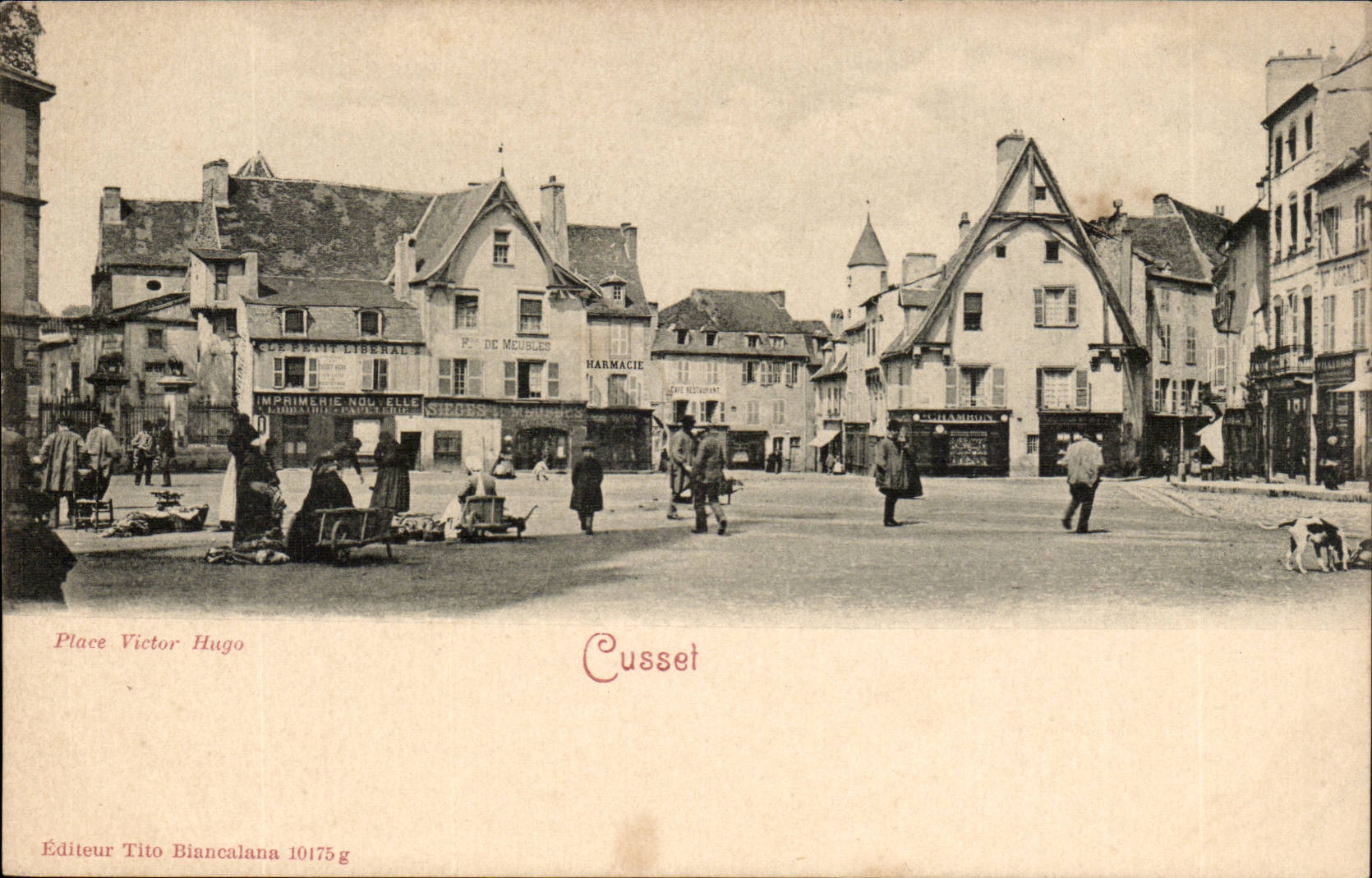 Cusset CPA Places Victor Hugo (small the loberal)