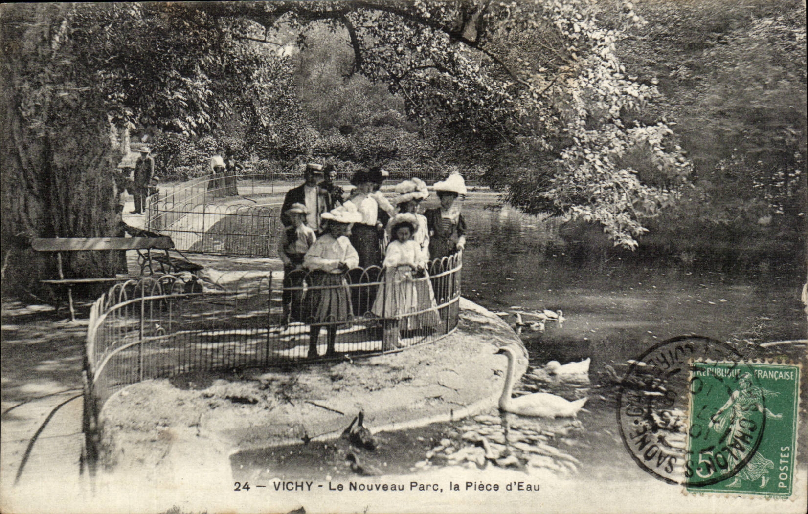 Vichy CPA the new park the water part (children)