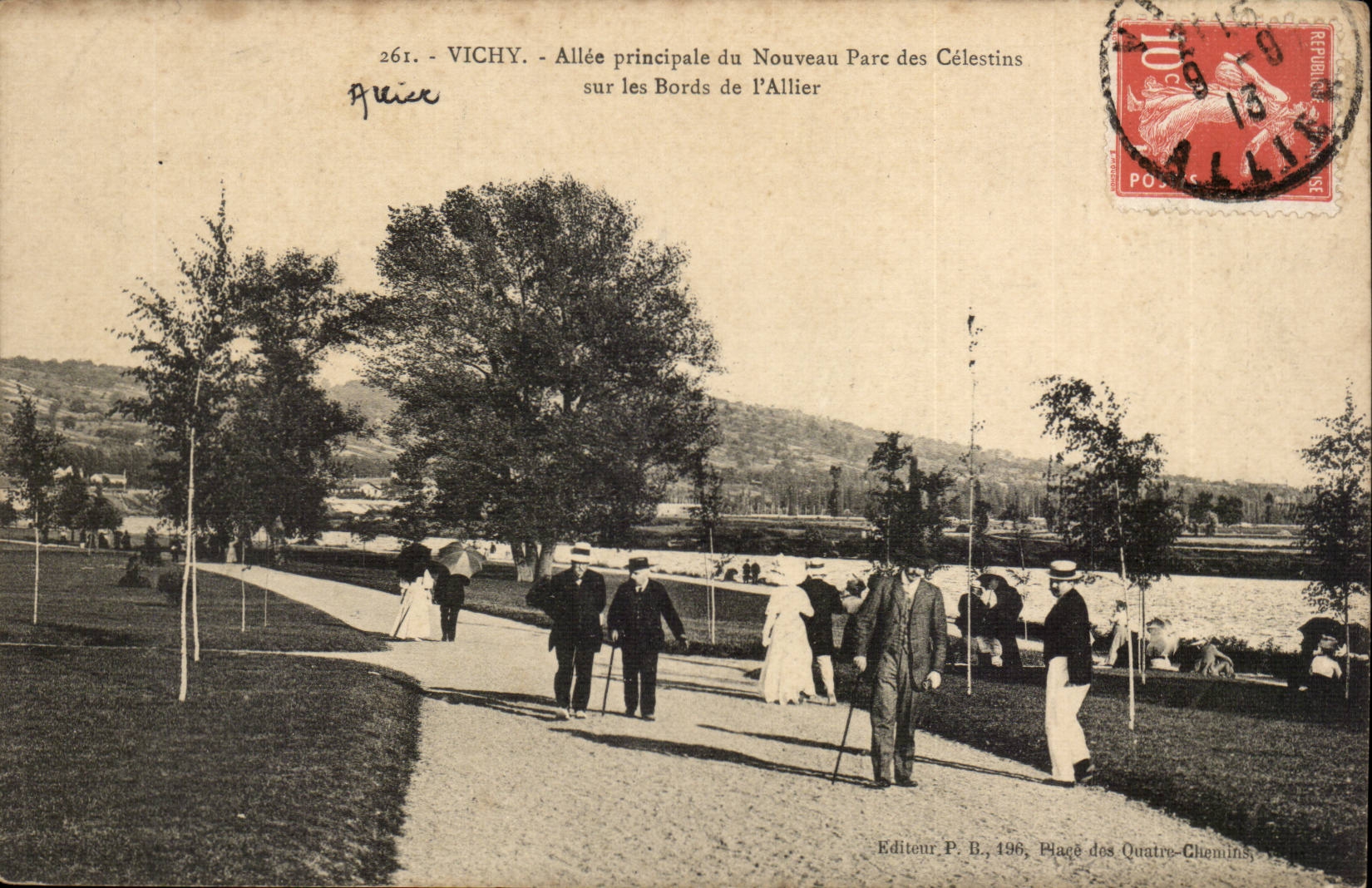 Vichy CPA principal Ale of the new park of Celestins on the edges of Allier