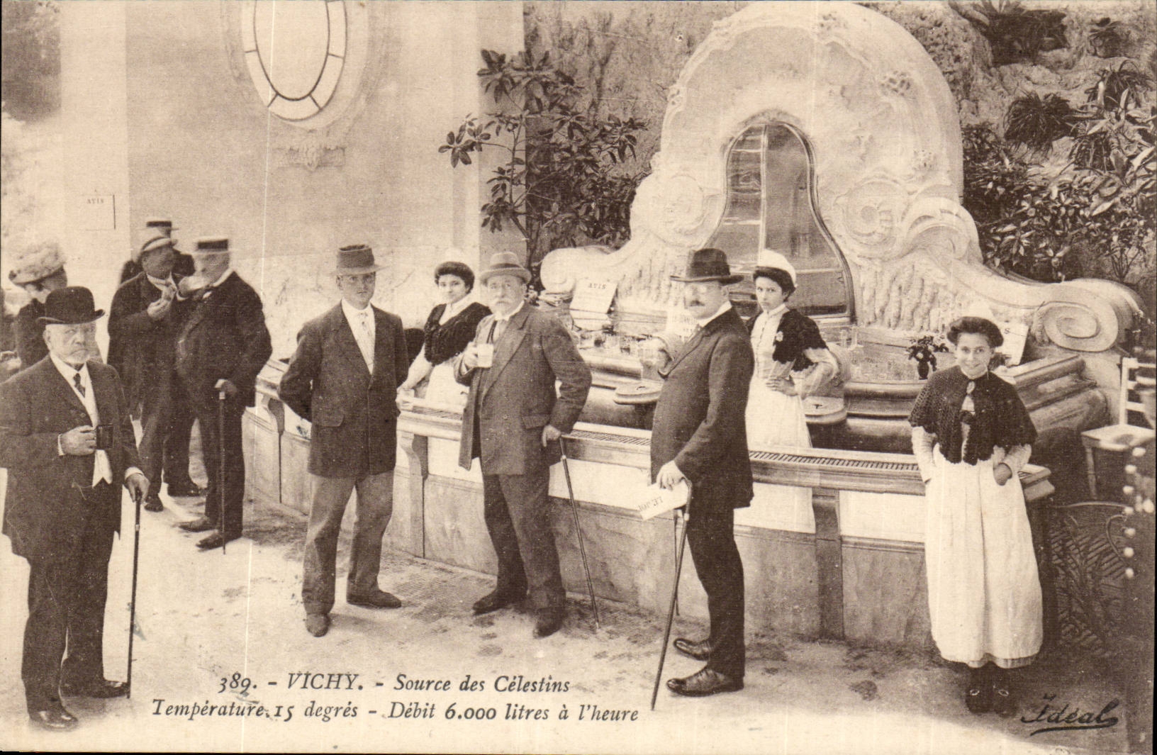 Vichy CPA Source of the cElestins Temperature 15 Flow degrees 6000 liters per hour