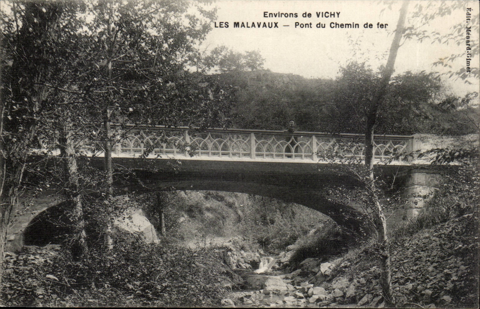 Surroundings of Vichy CPA Malavaux bridge of the railroad