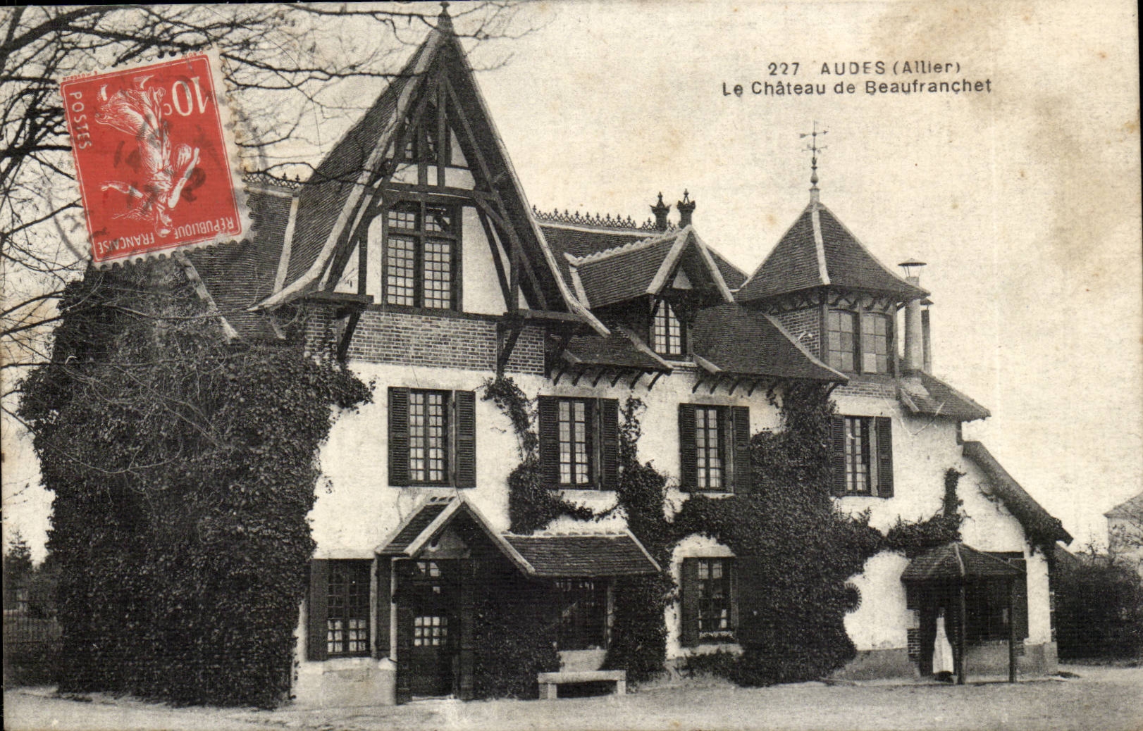 Audes CPA the castle of Beaufranchet