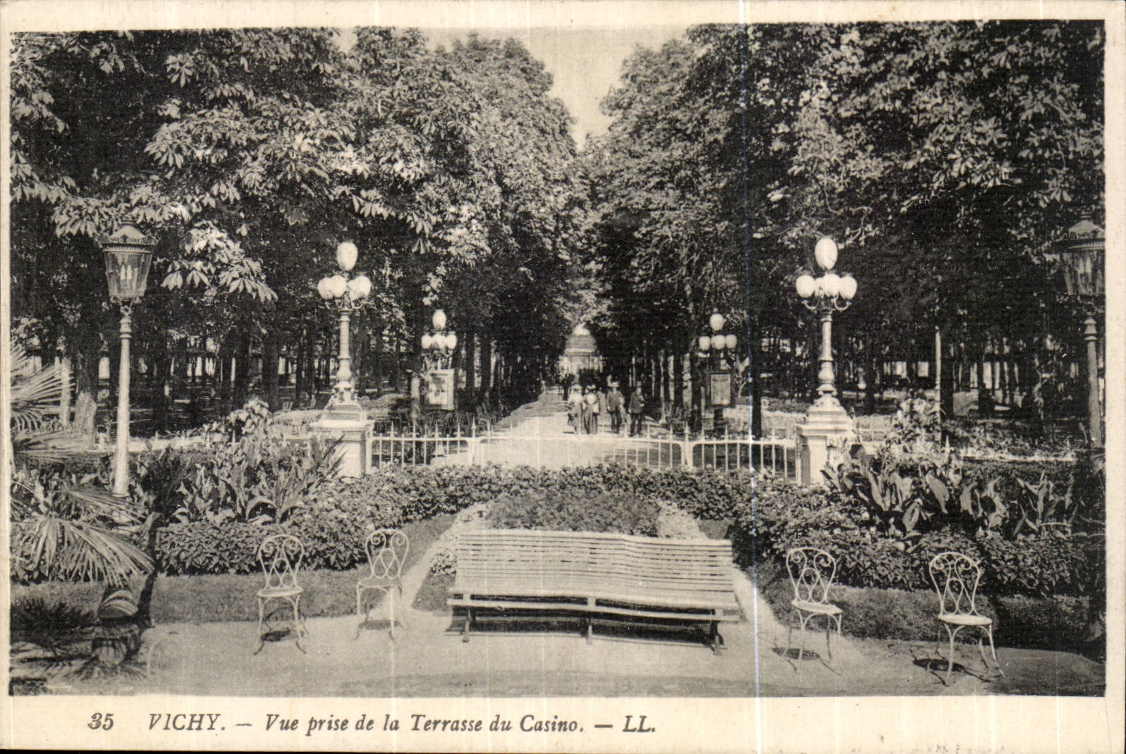 Vichy CPA Seen from of the terrace of the casino
