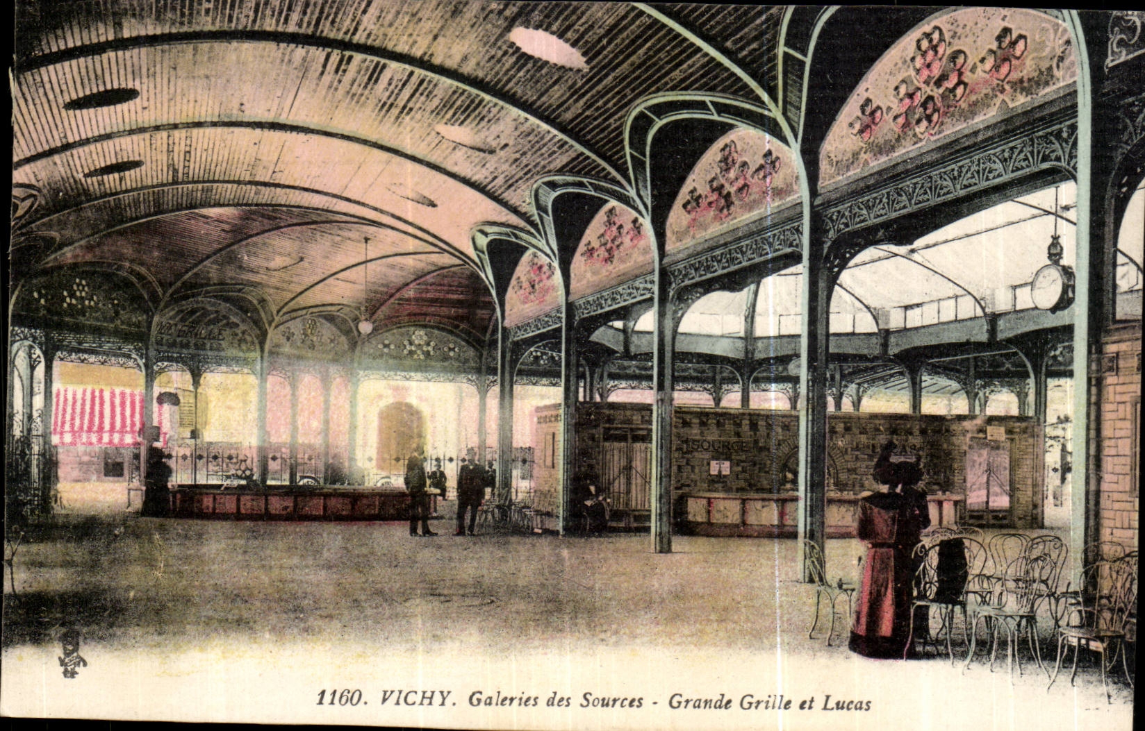 Vichy CPA Galleries of the sources Large grid and Lucas