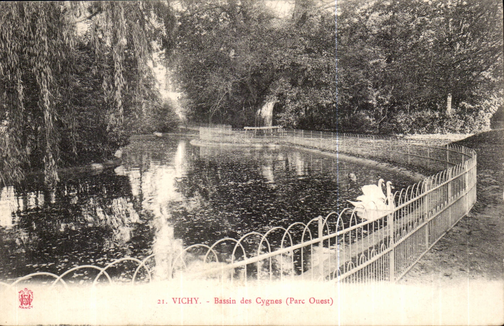 Vichy CPA Basin of the swans (western park)