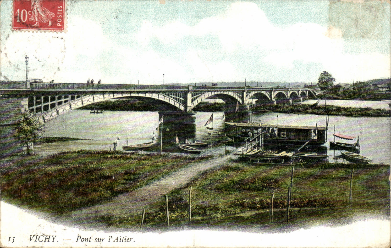 Vichy CPA Bridge on Allier