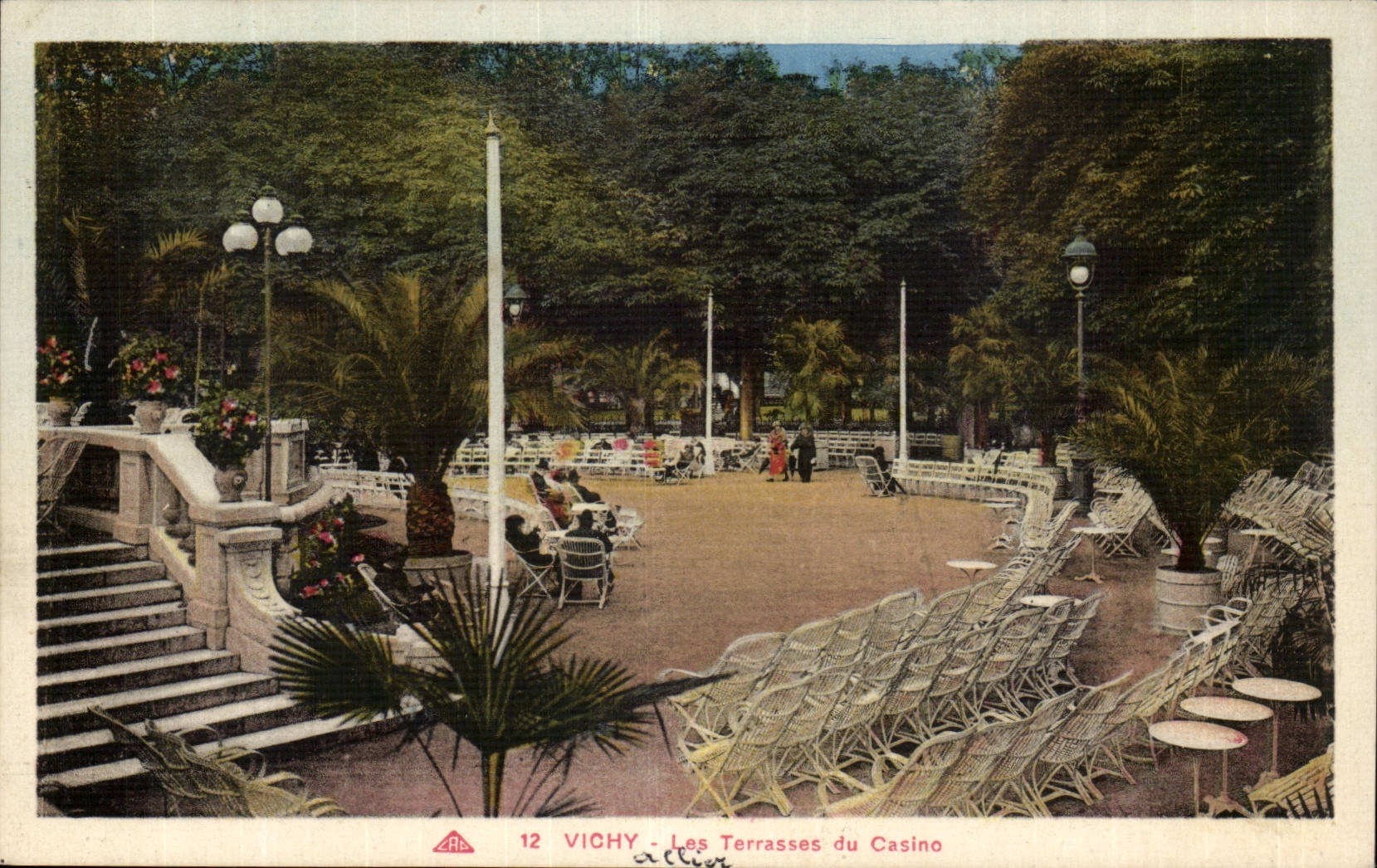 Vichy CPA terraces of the casino
