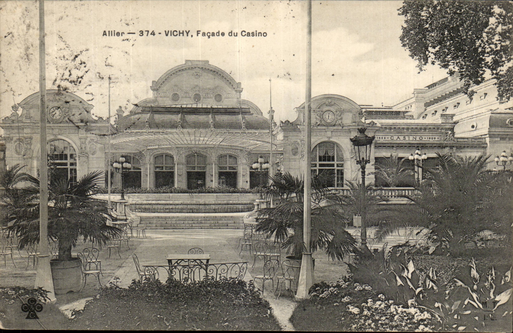 Vichy CPA Frontage of the casino