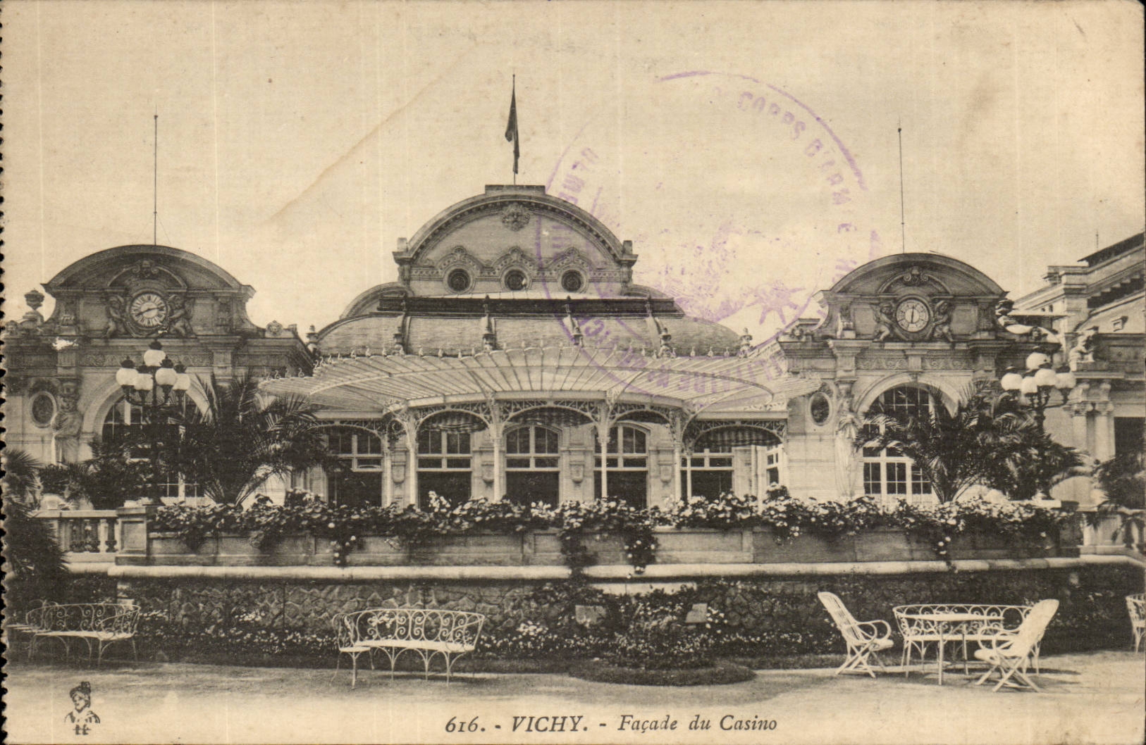 Vichy CPA Frontage of the casino