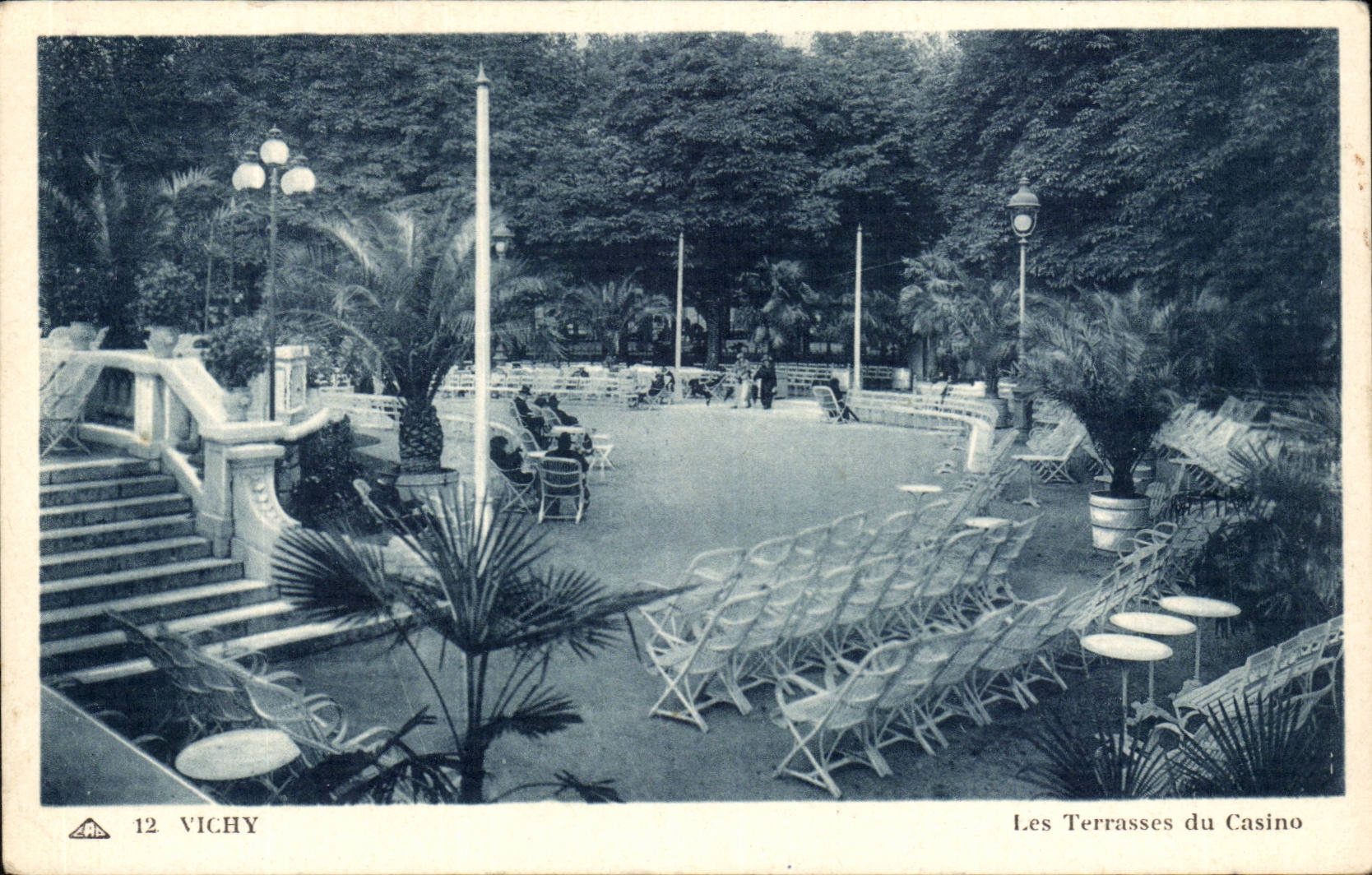 Vichy CPA terraces of the casino