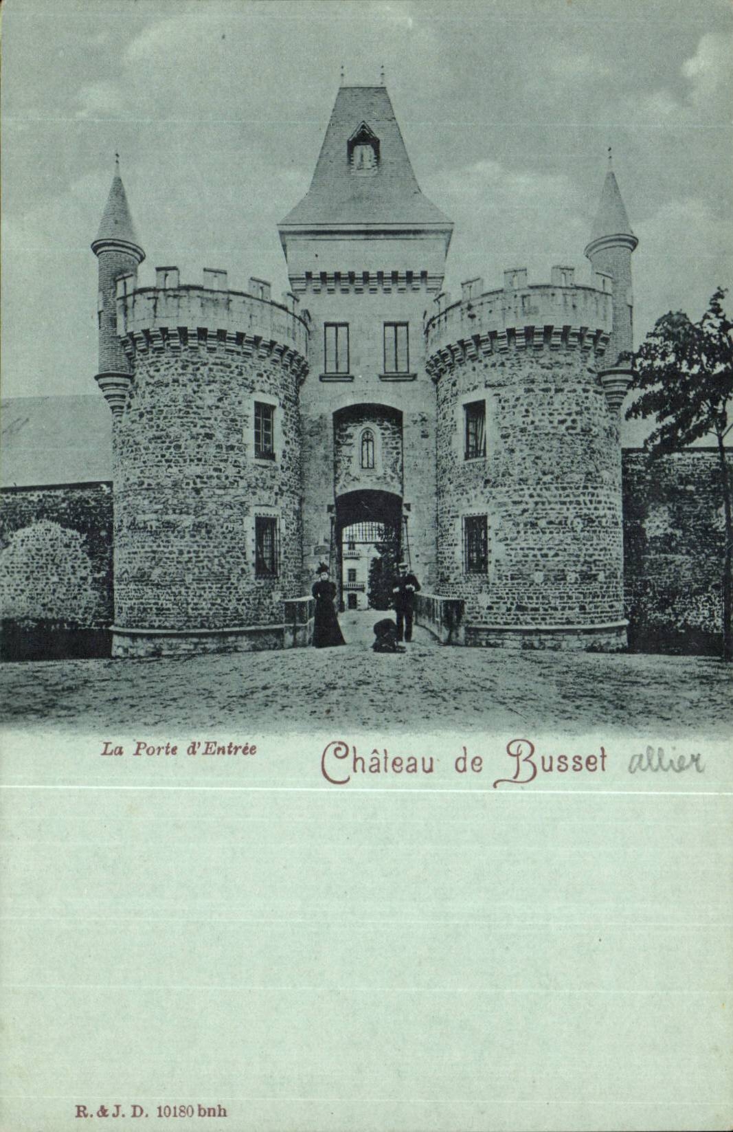 CPA Schloss von Busset die Haupttur