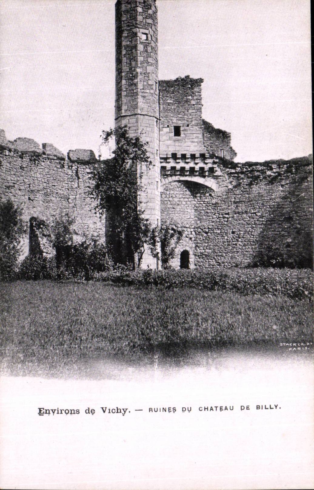 Umlagerungen Vichy CPA der Ruinen des Schlosses von Billy
