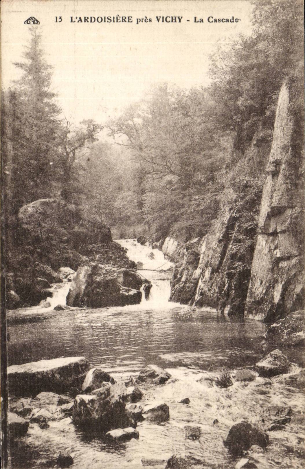 Der salte Steinbruchabschluss Vichy CPA die Kaskade