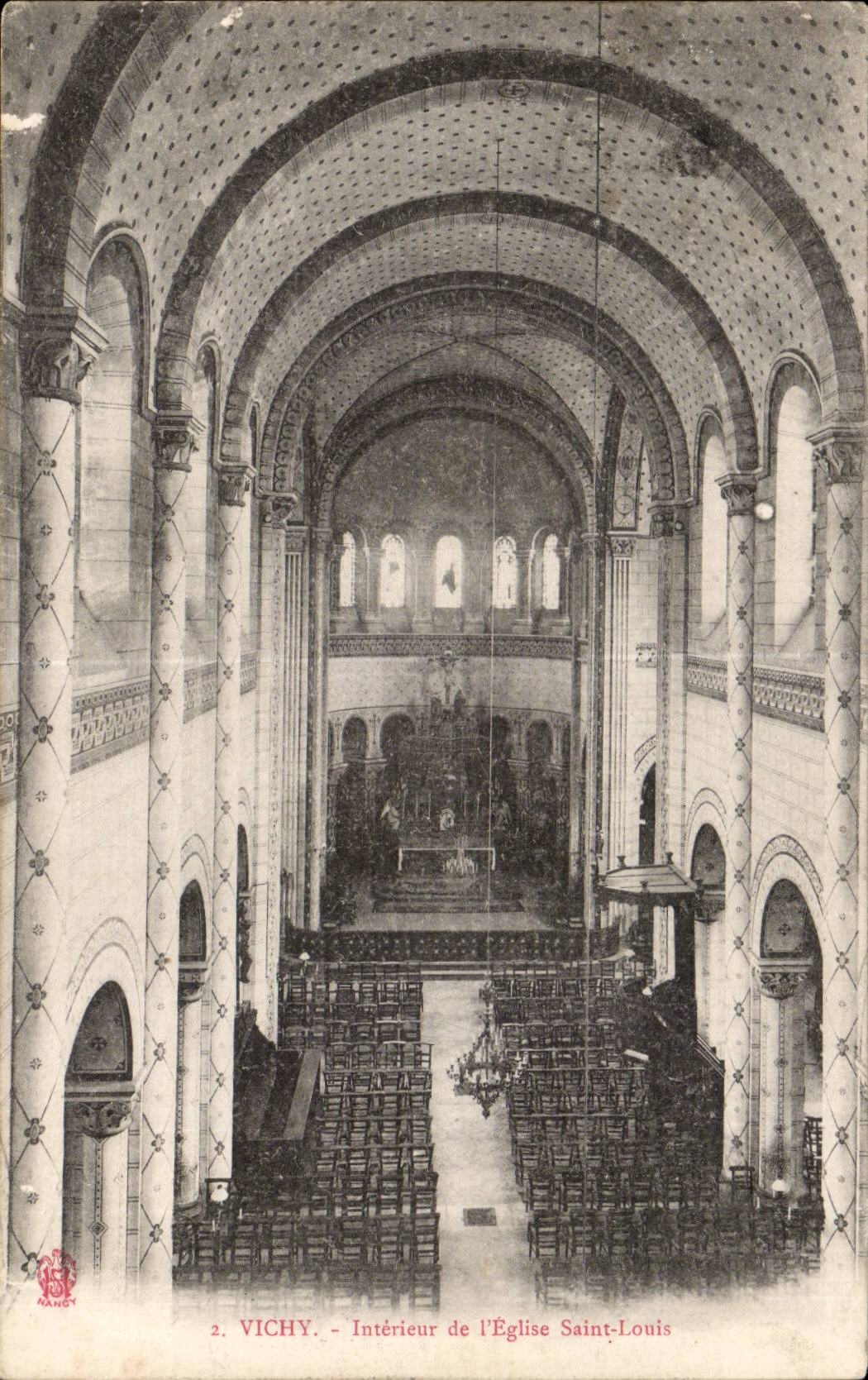 Interior Vichy CPA of the church Saint Louis