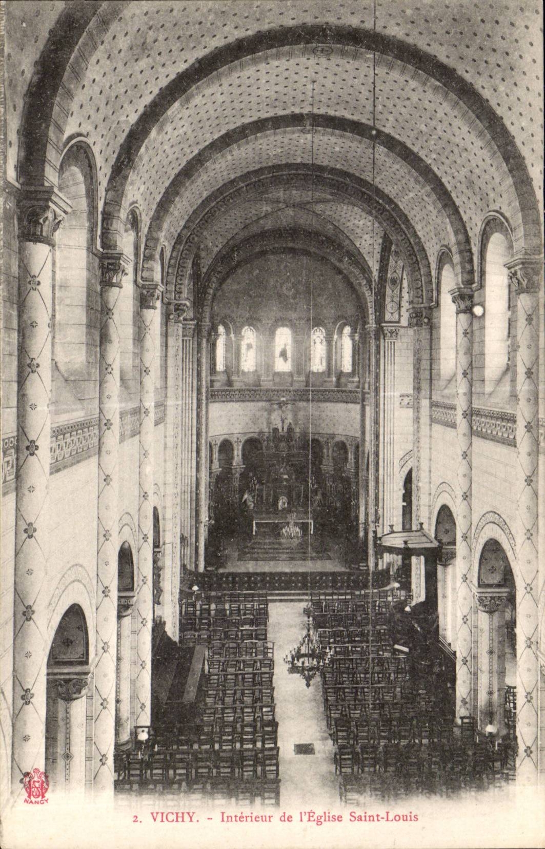 Interior Vichy CPA of the church Saint Louis
