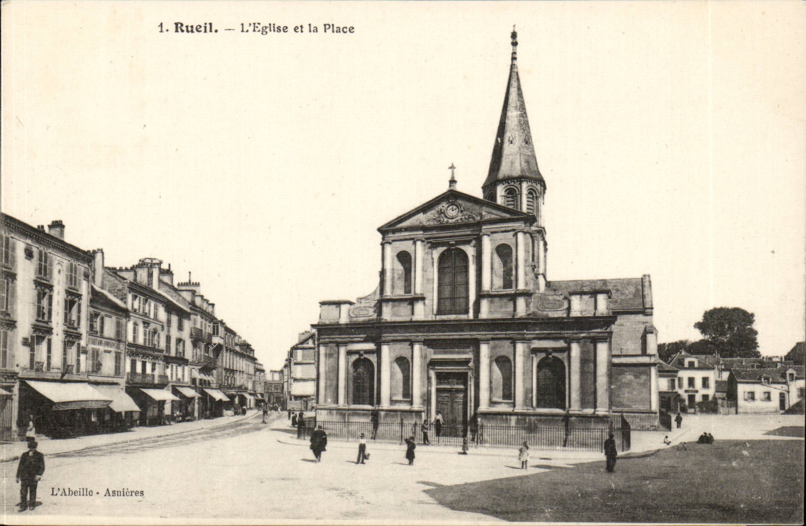 Rueil - the Church and the Place - CPA
