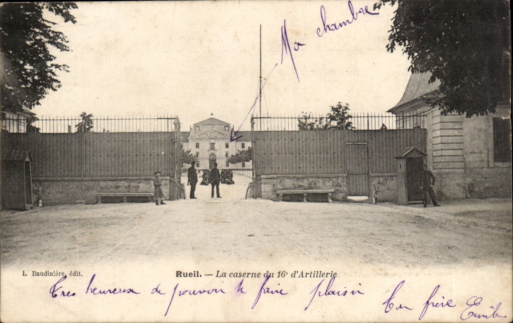 Rueil Malmaison - the barracks of the 16 of Artillery - militaria - CPA