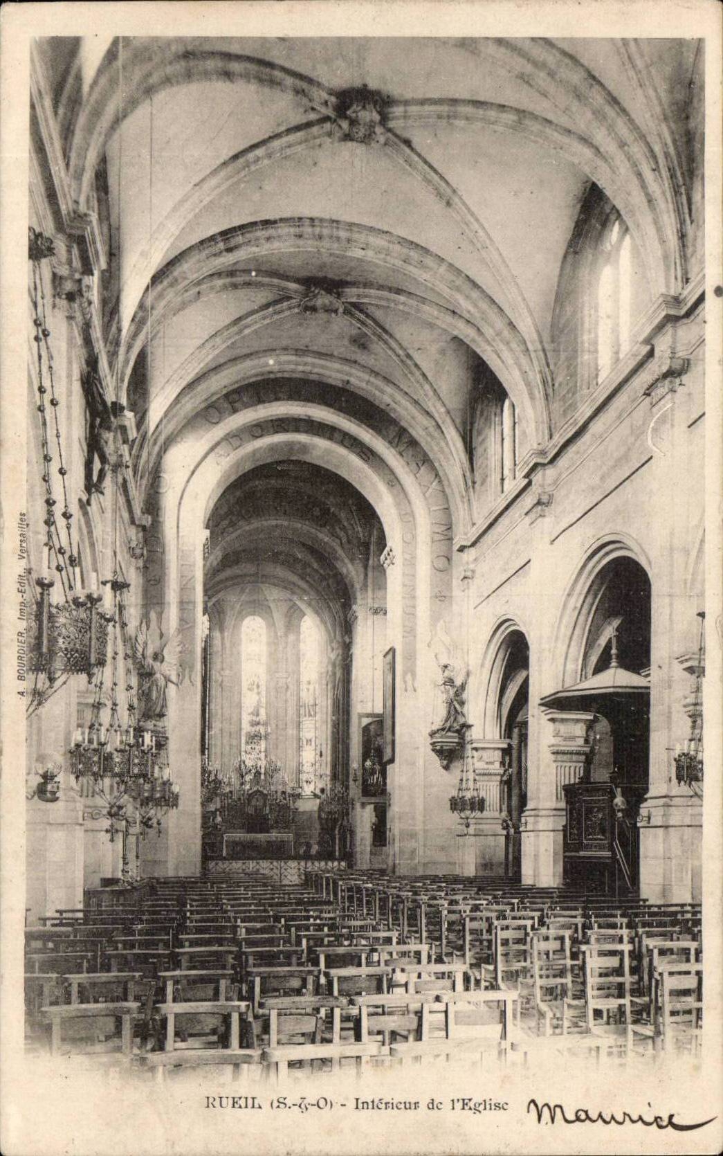 Rueil Malmaison - Interior of the Church - CPA