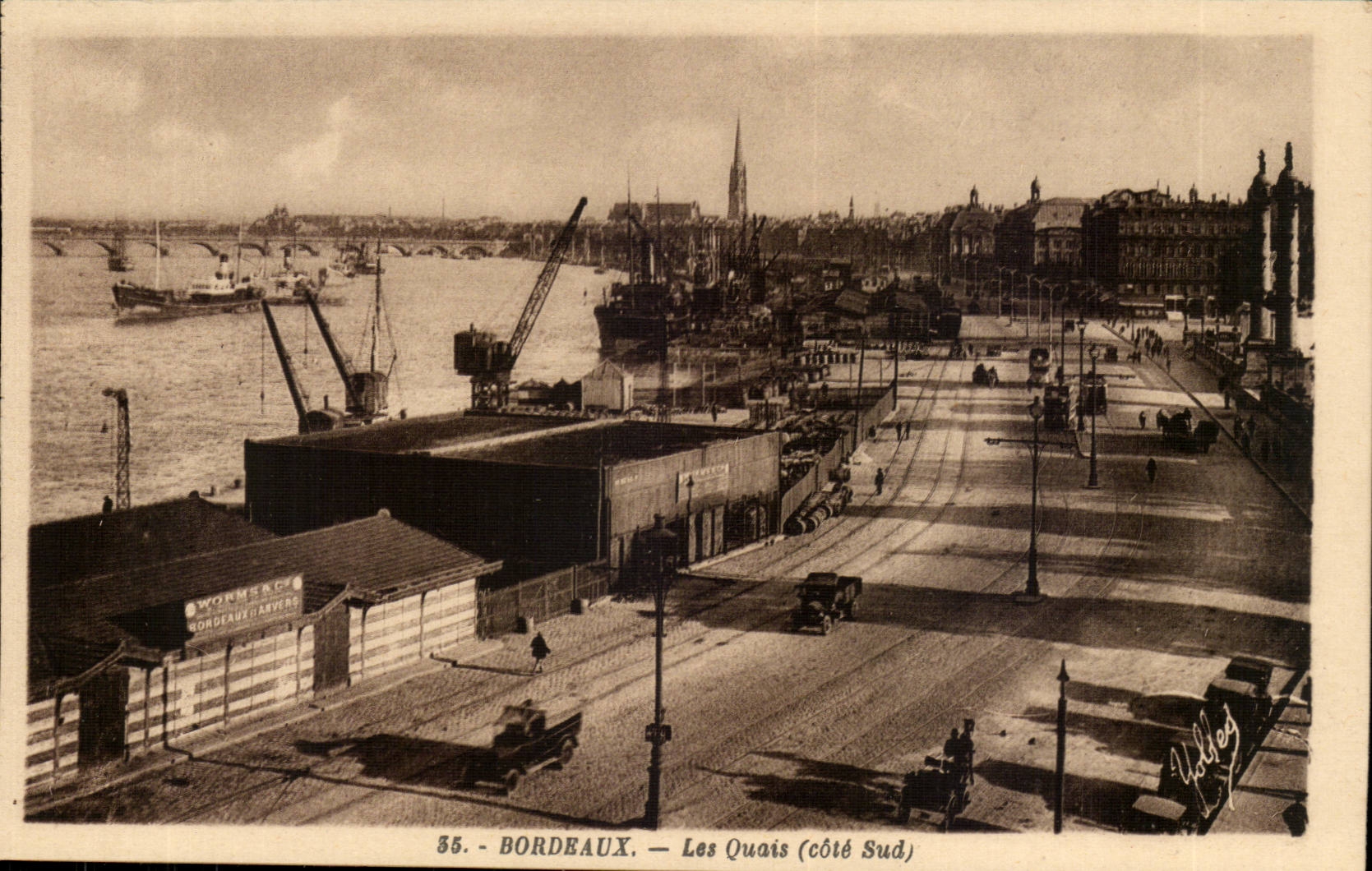 Bordeaux - the Quays southern part - CPA