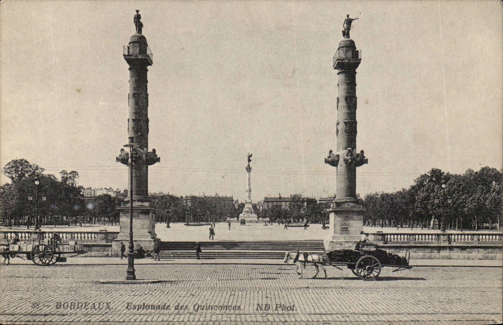 Bordeaux - Esplanade of the Quincunxes - CPA