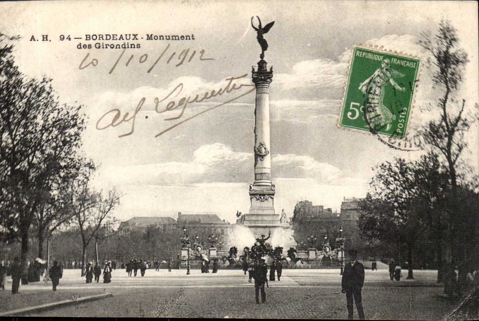 Bordeaux - Monument of the Of Gironde ones - CPA