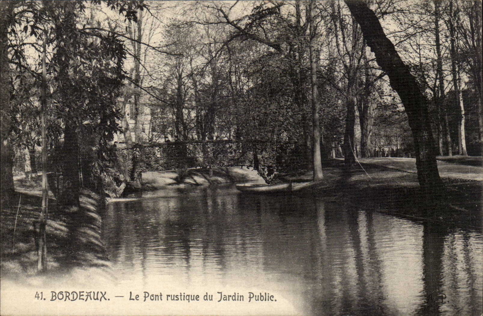 Bordeaux - the Bridge of the Public garden - CPA