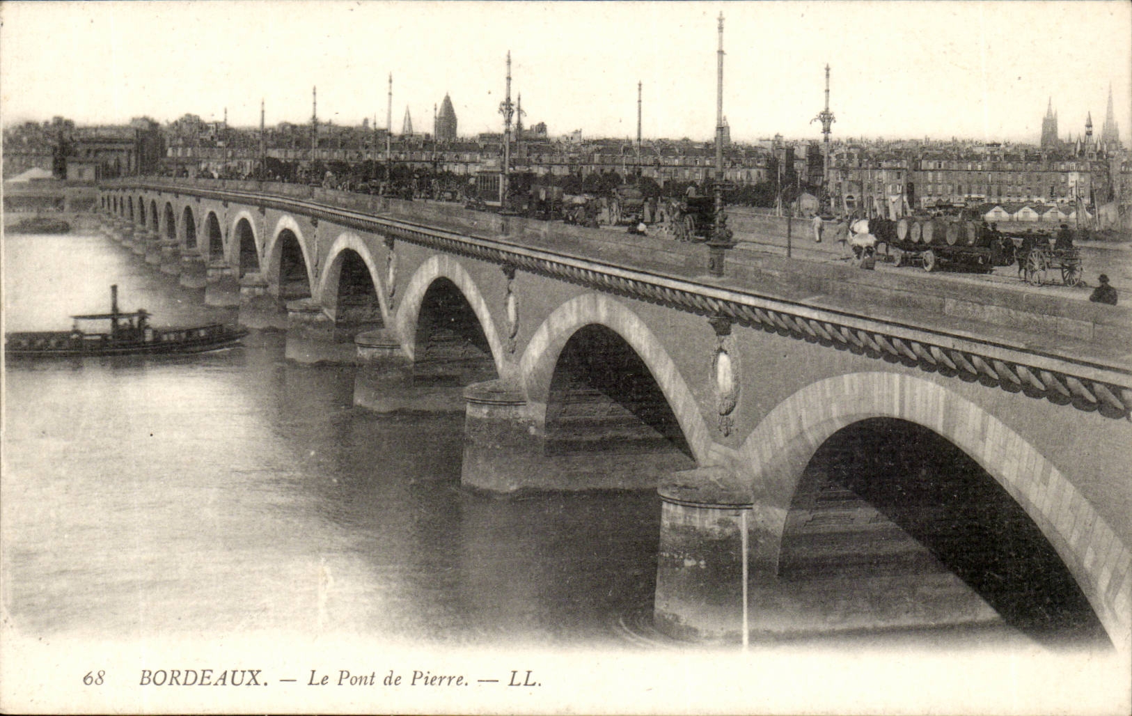Bordeaux - the Bridge of Pierre - CPA