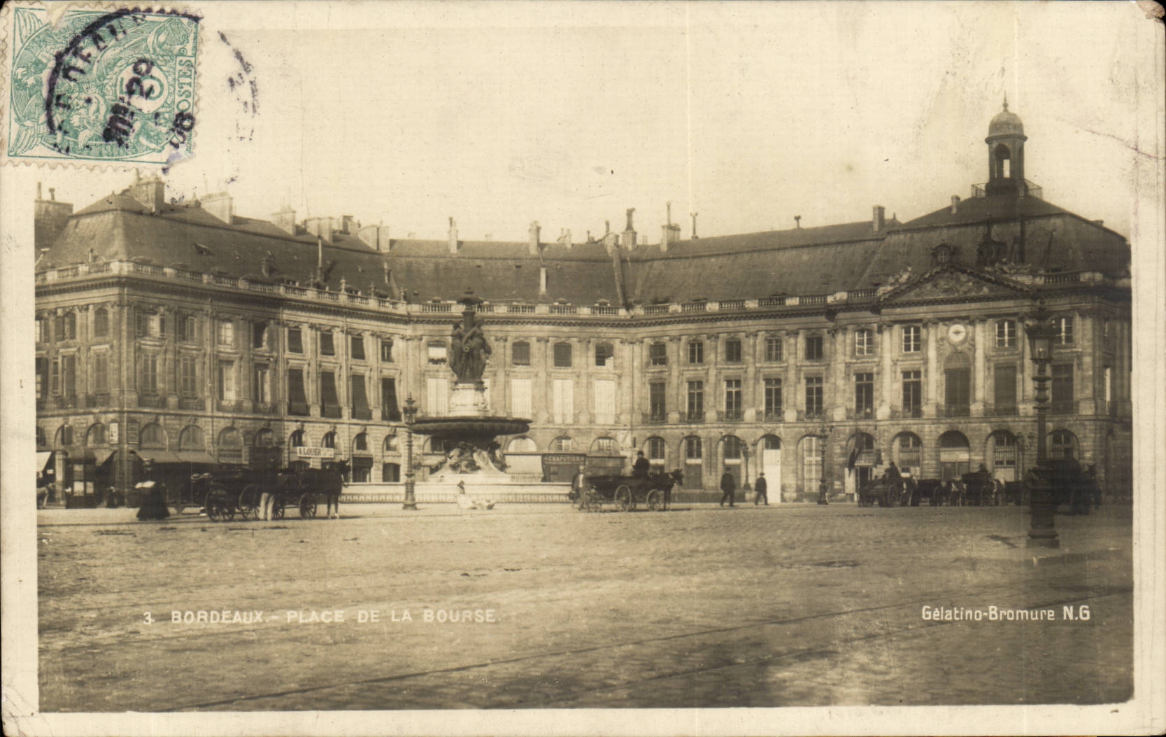 Bordeaux - Place of the Stock Exchange - CPA