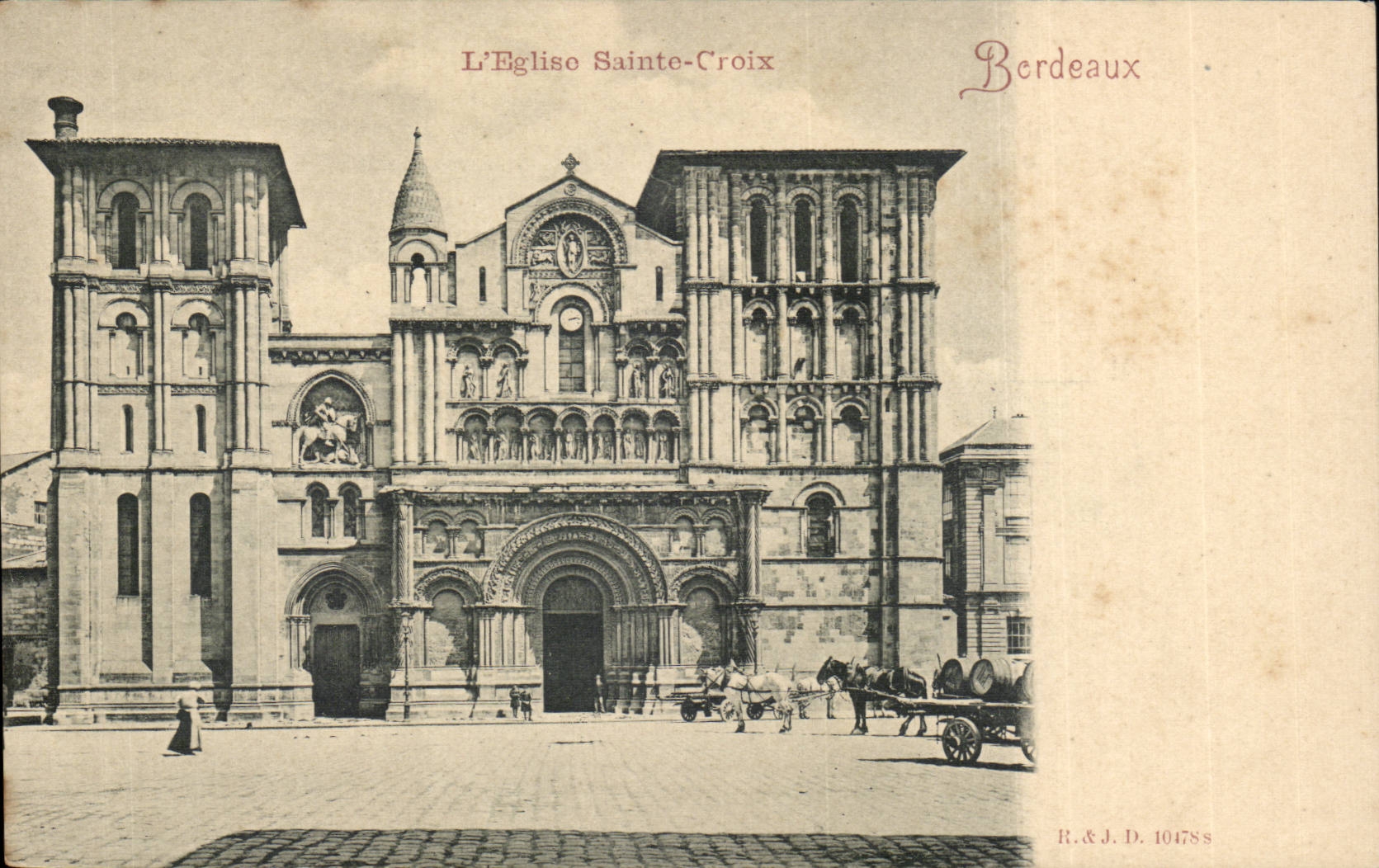 Bordeaux - the Church Sainte Cross - CPA