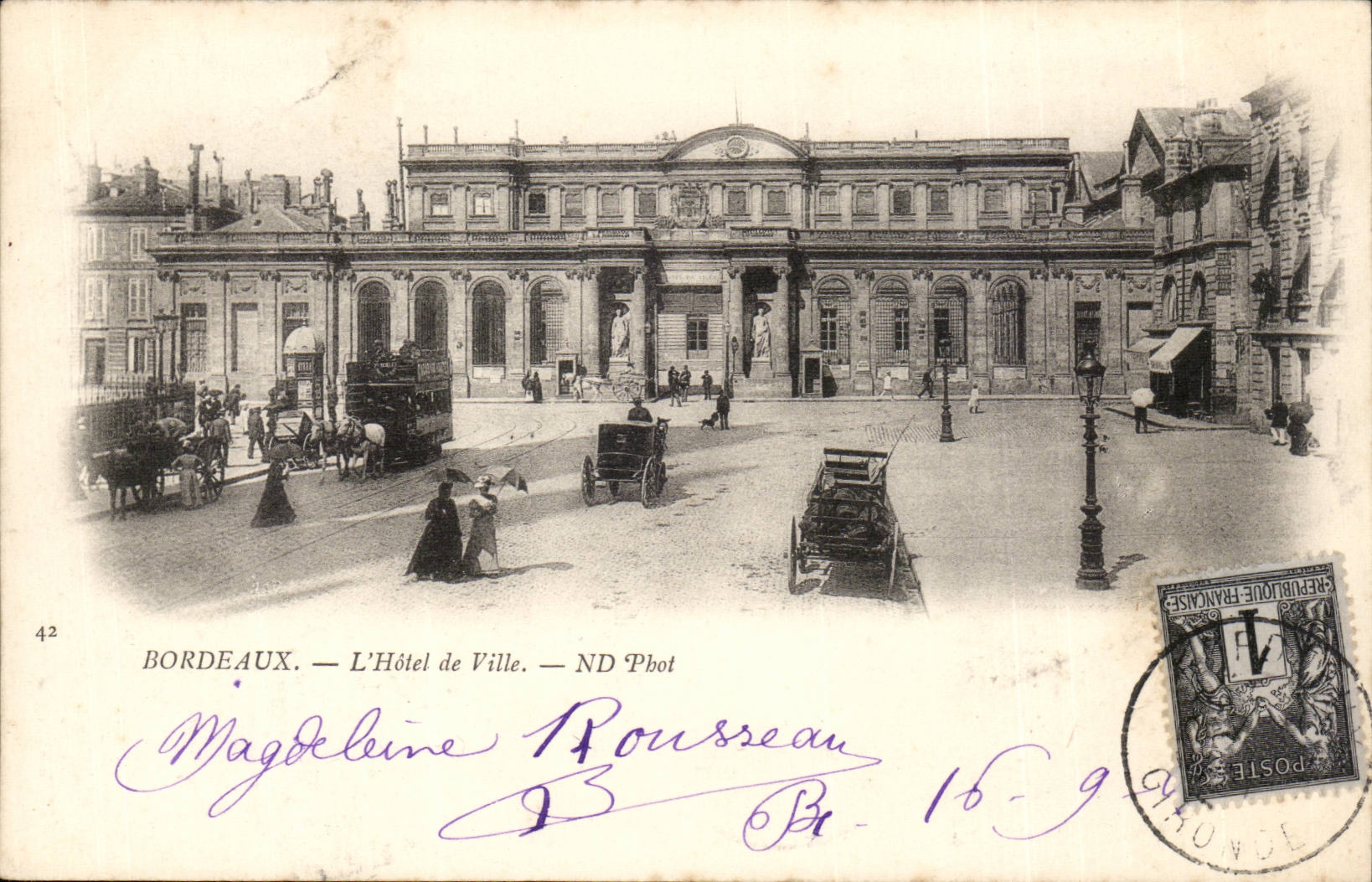 Bordeaux - the Hotel of Viller - CPA