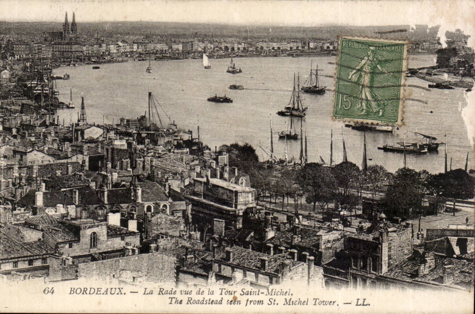 Bordeaux - Roads seen of the Michel Tower - CPA