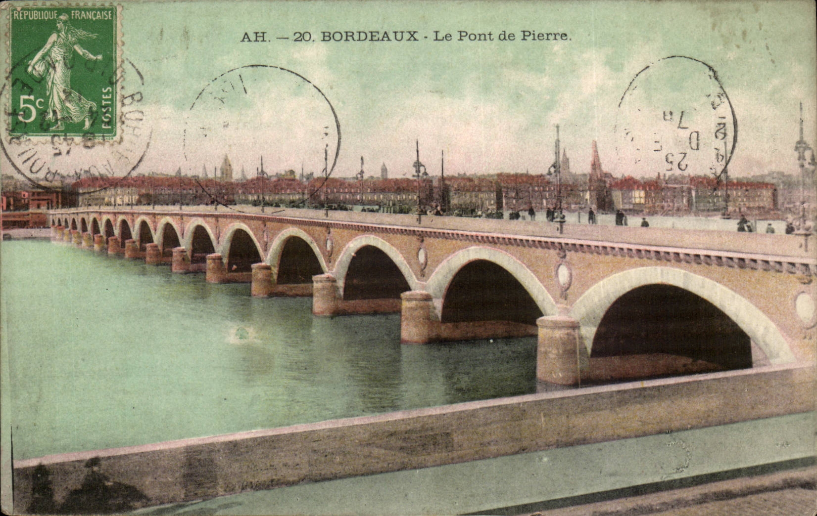 Bordeaux - the Bridge of Pierre - CPA