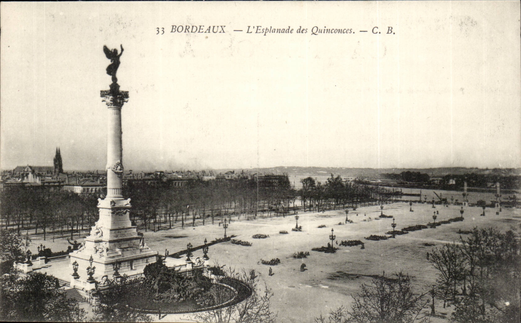 Bordeaux - the Esplanade of the Quincunxes - CPA