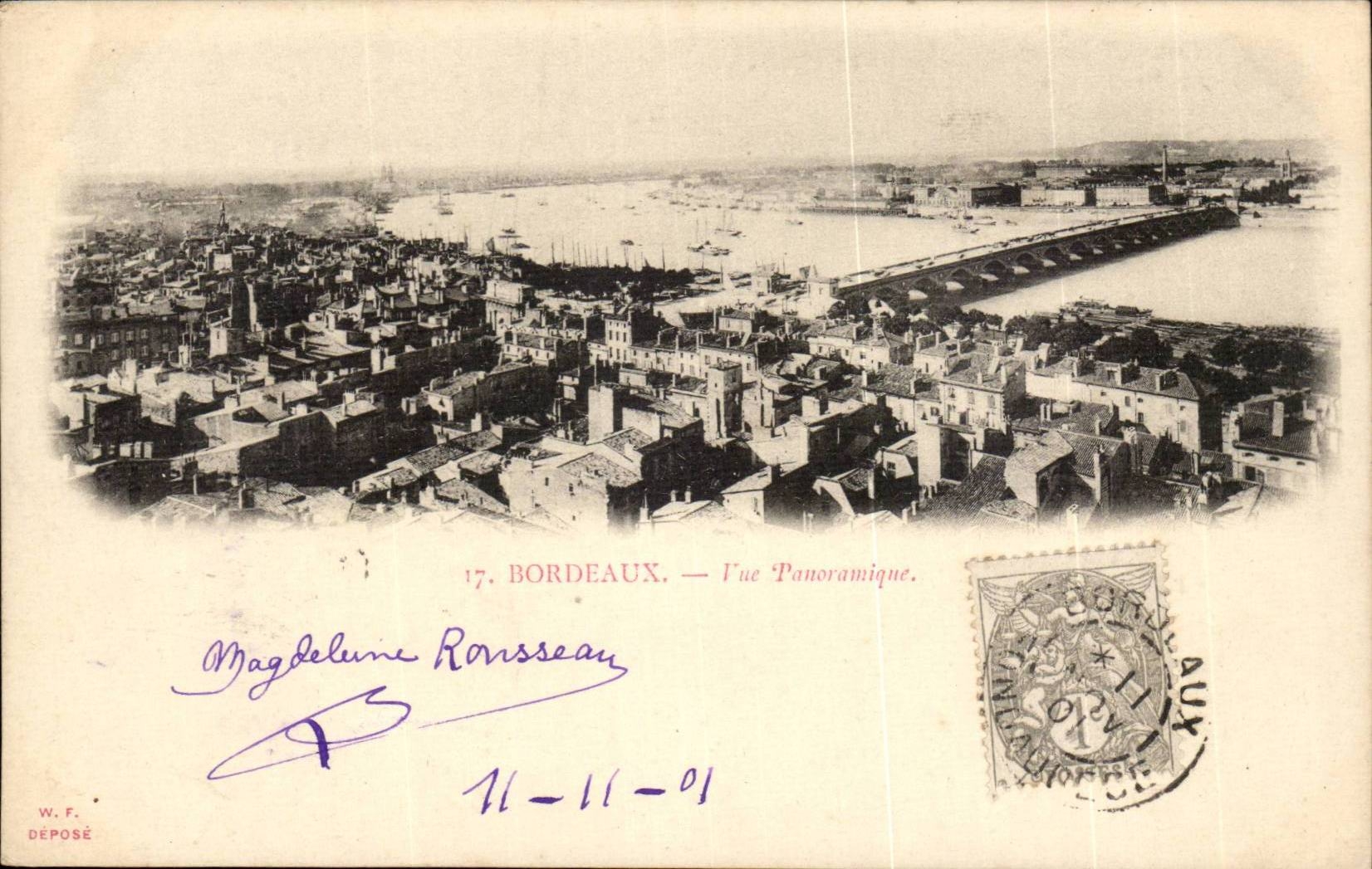 Bordeaux - Panoramic View - CPA