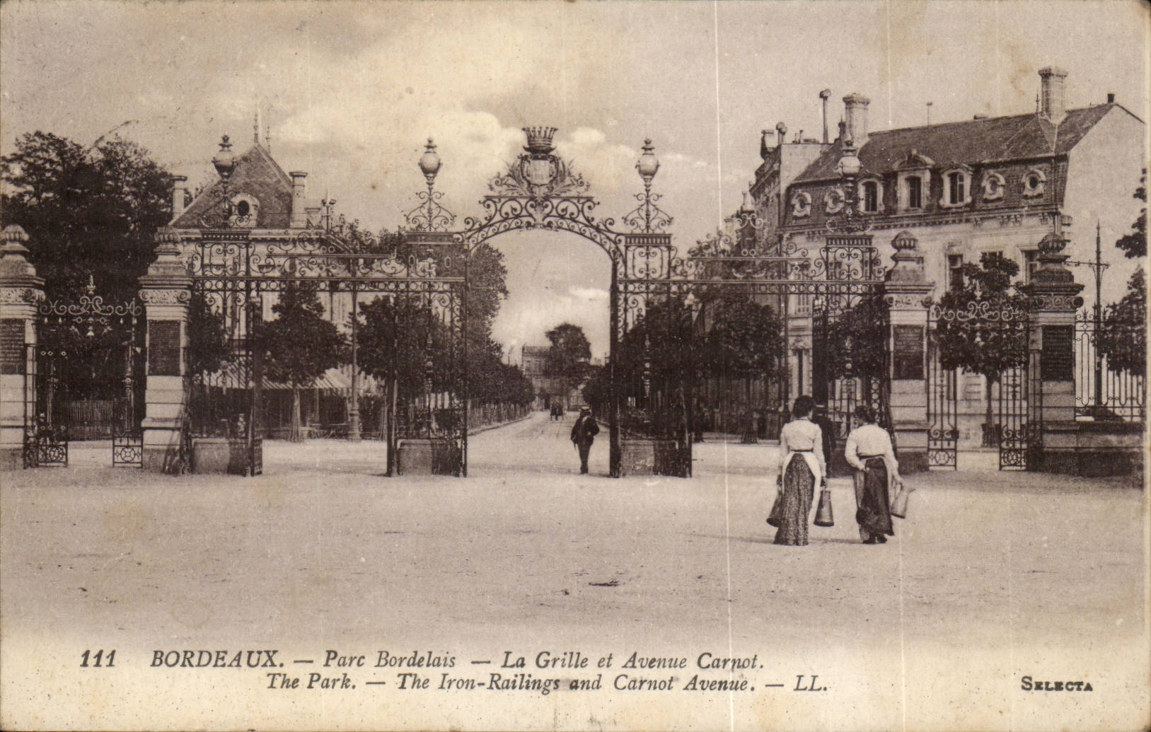 Bordeaux - Park Of Bordeaux - the Grid and Which occurred Carnot - CPA