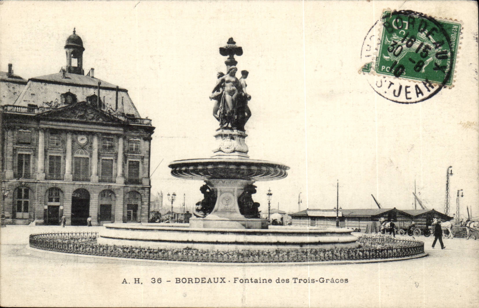 Bordeaux - Fountains of the Three Graces - CPA