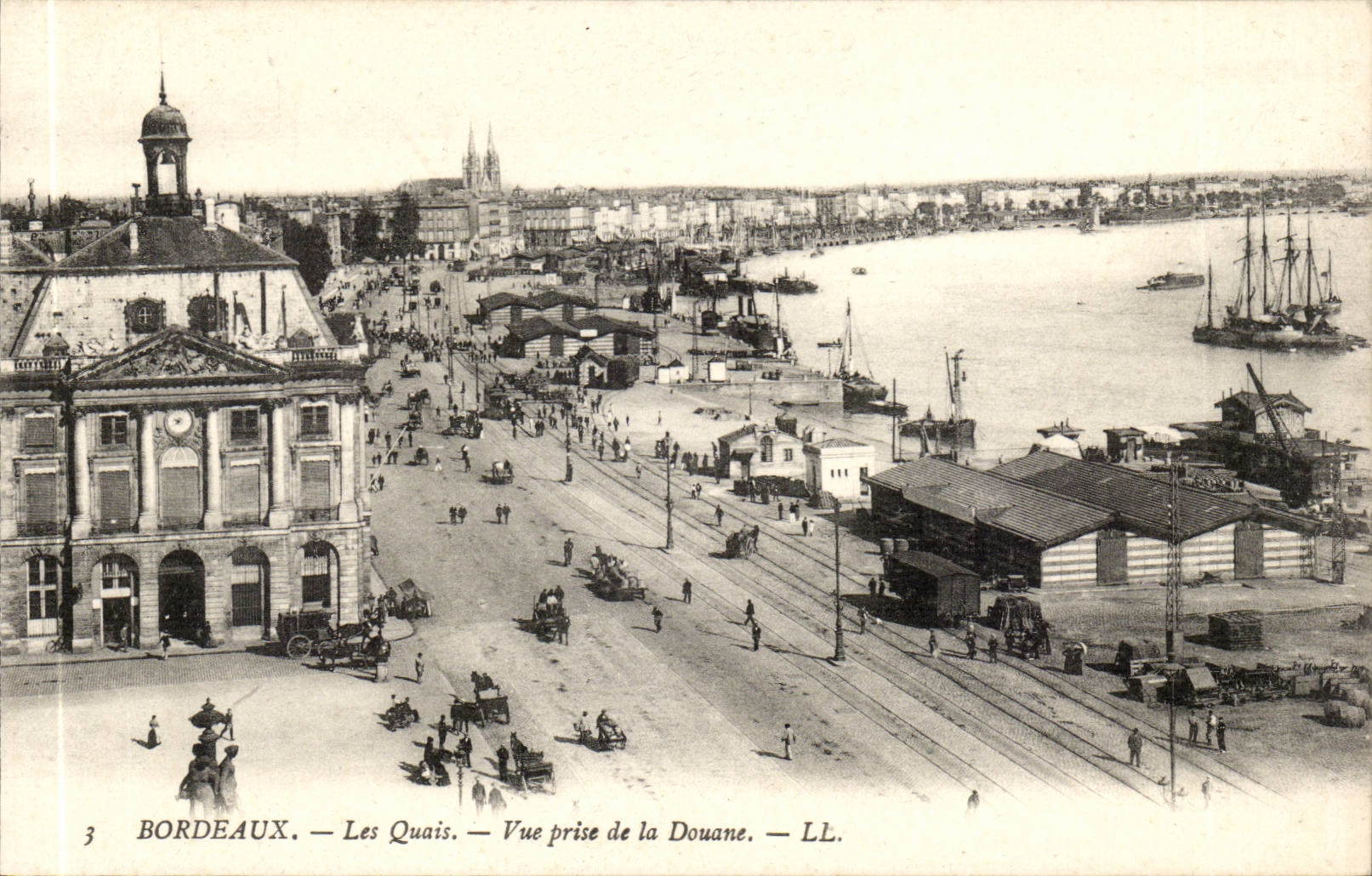 Bordeaux - Quays Seen from of the Customs - CPA